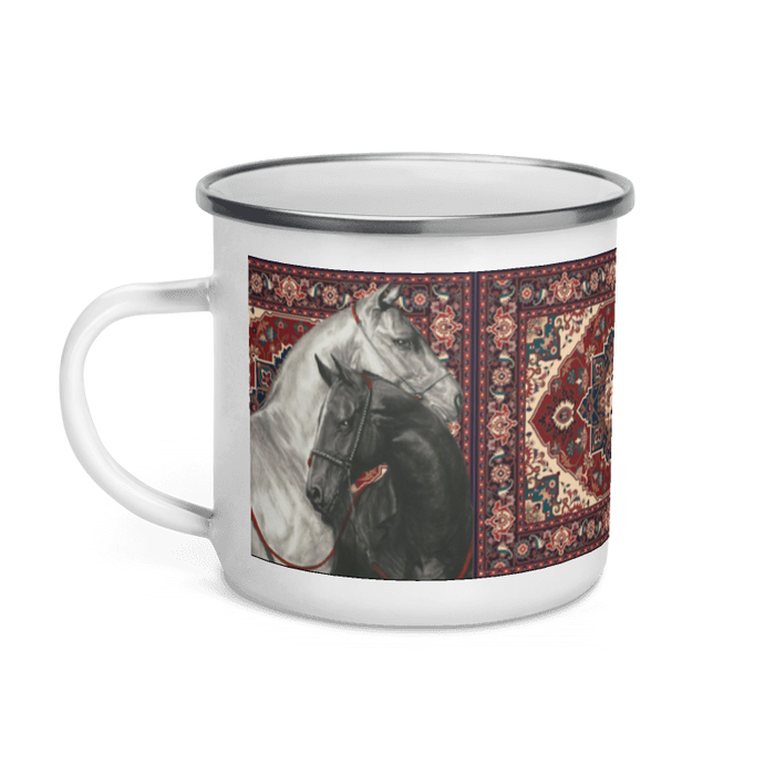 Horse Art Enamel Mug